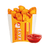 Картофельные стрипсы с соусом сальса